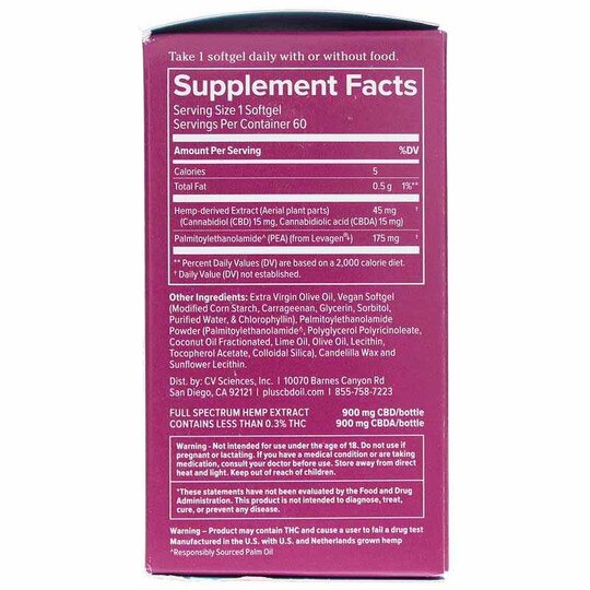 Relief CBD 30 Mg, PCBD